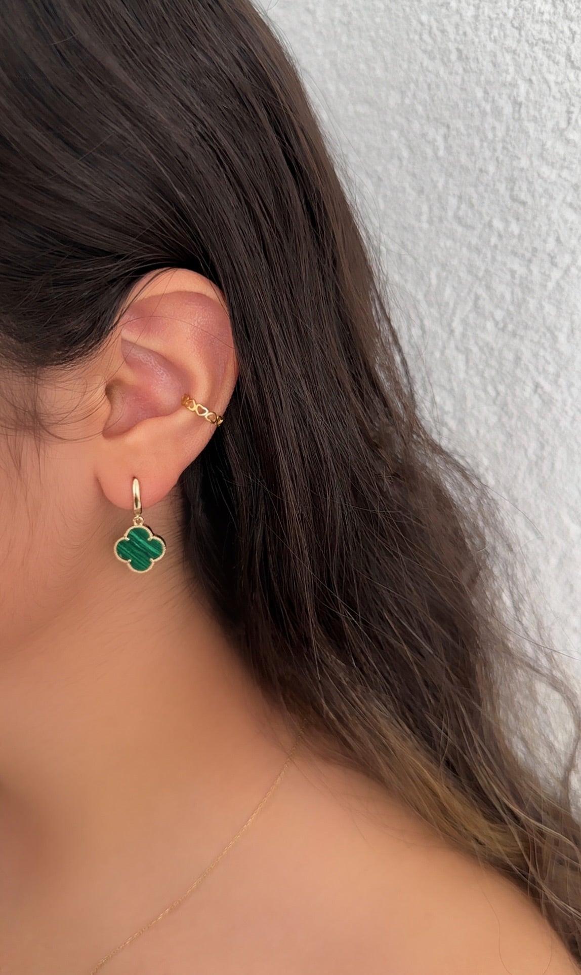 Goldohrringe-Yesil🍀