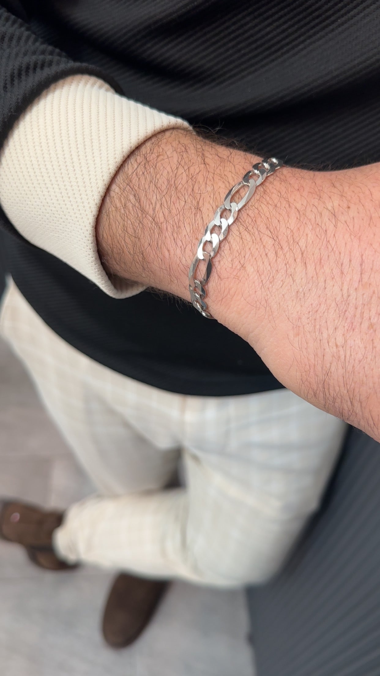 Silberarmband-Big Figaro