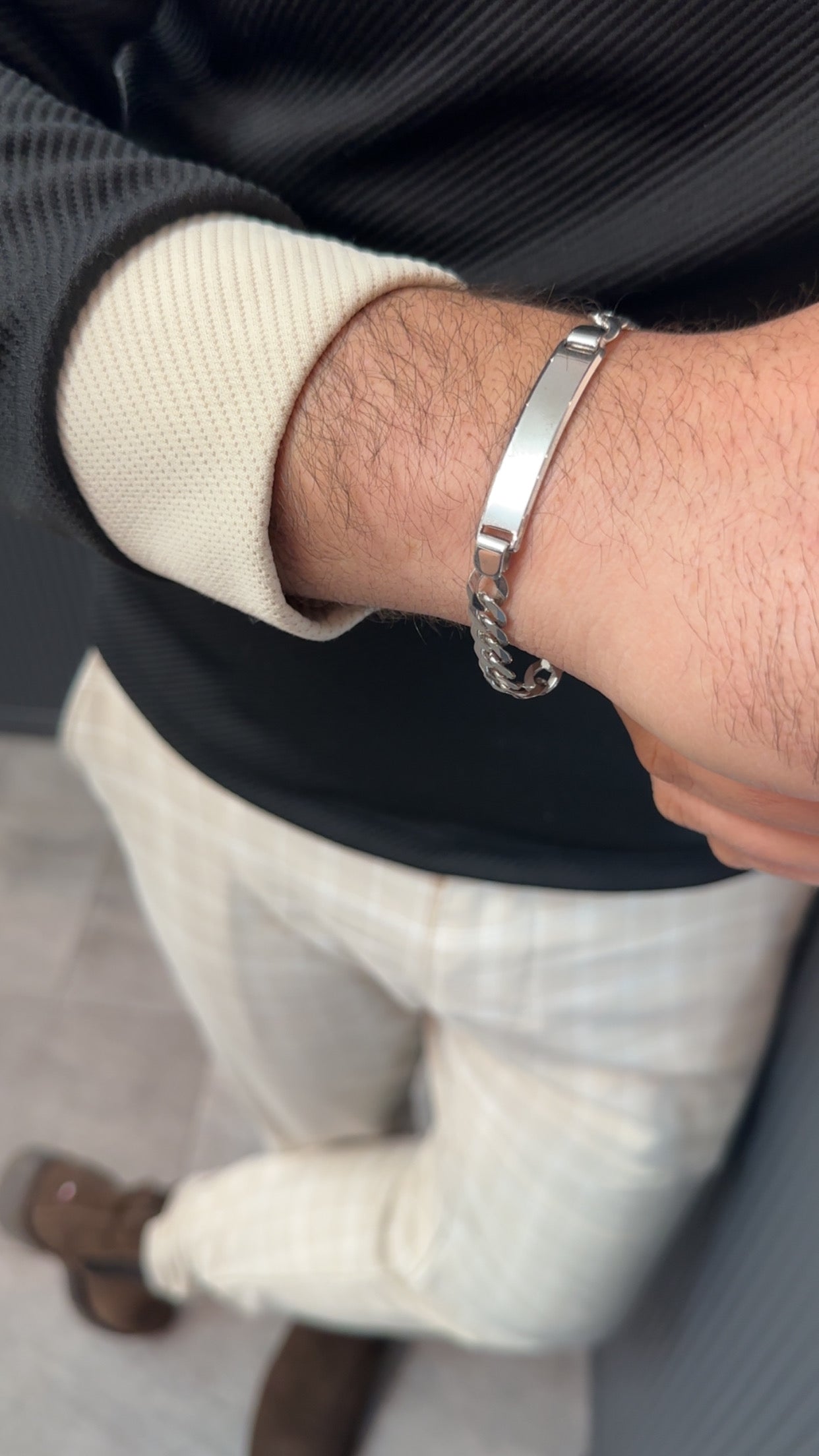 Silberarmband-Plaka Panzer