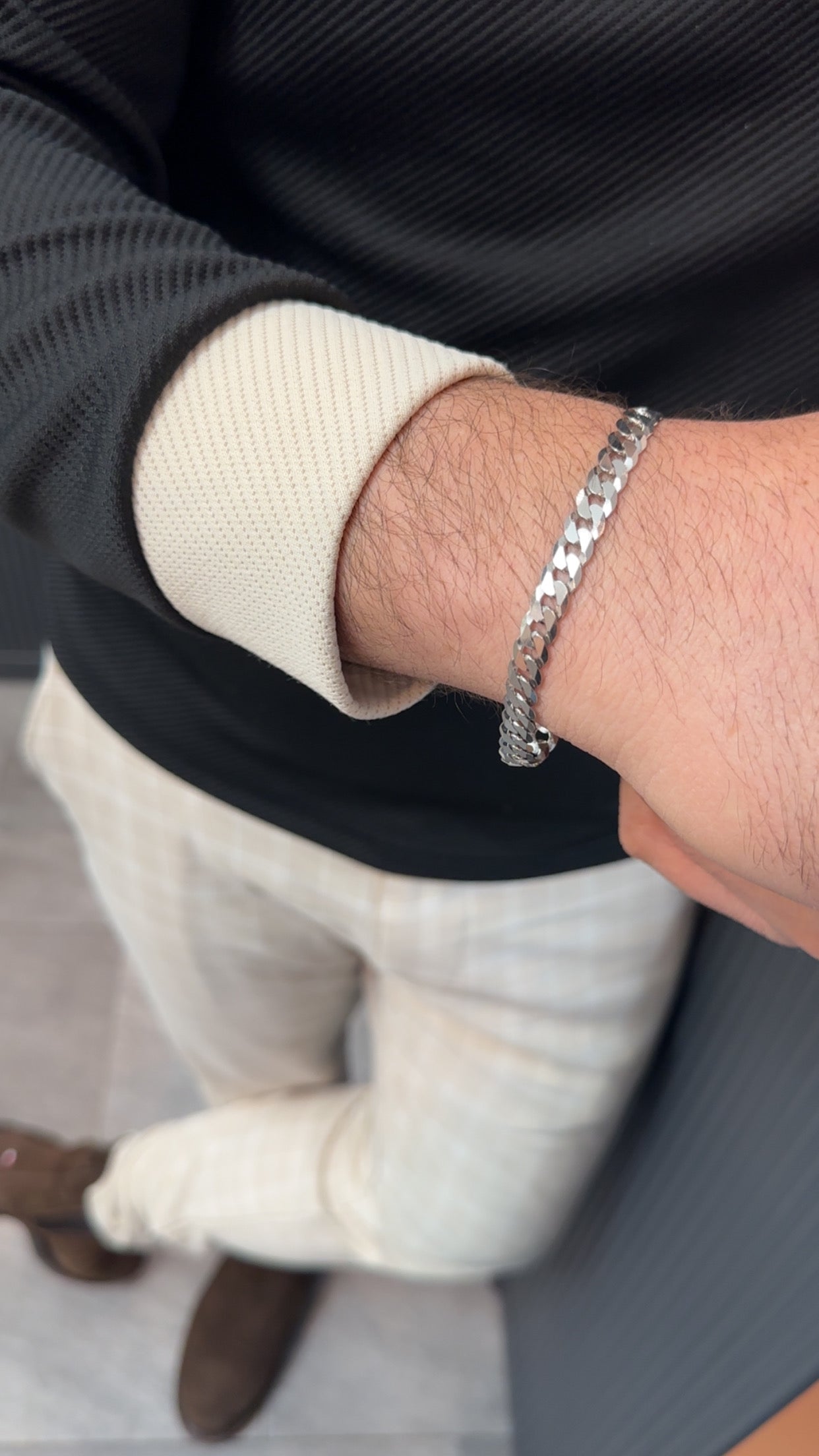 Silberarmband- Big Panzer