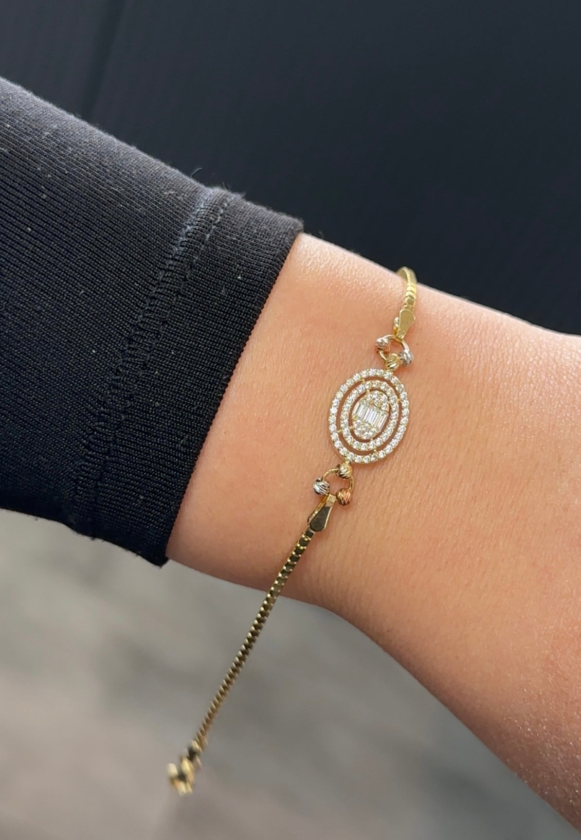 Goldarmband-rund Baget