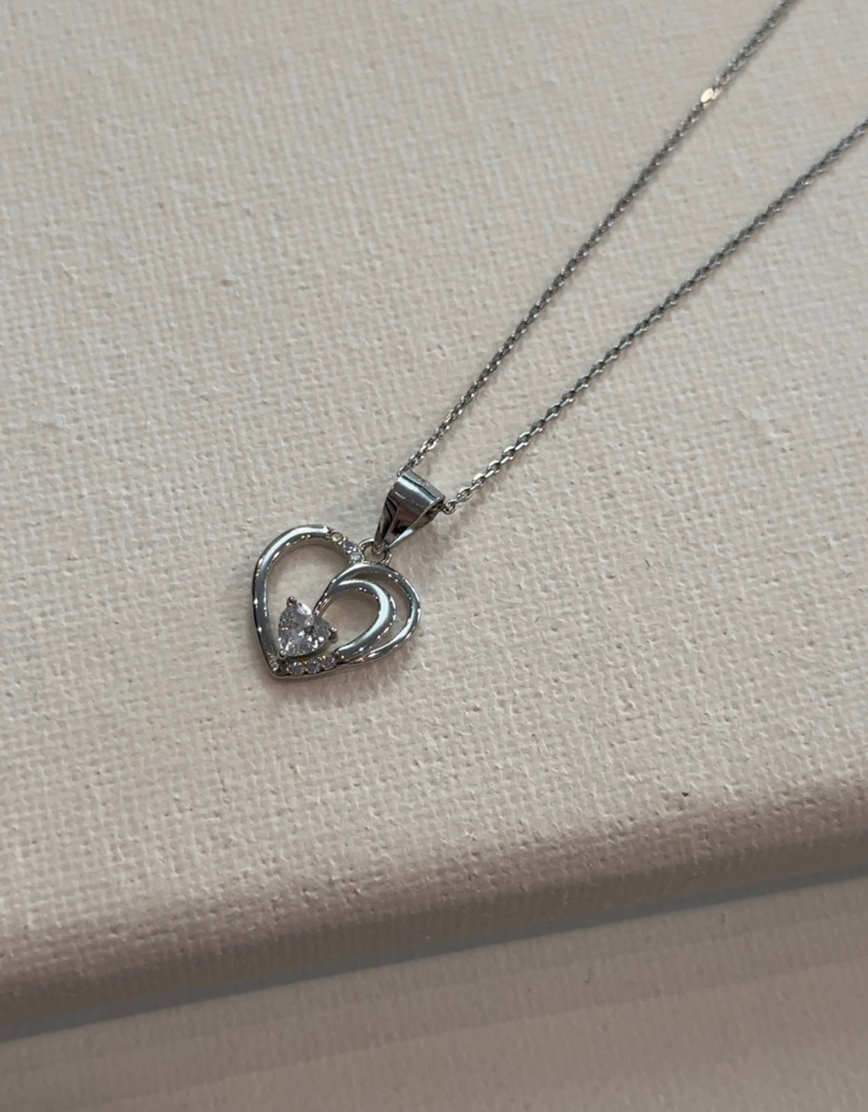 Silberkette- Herz