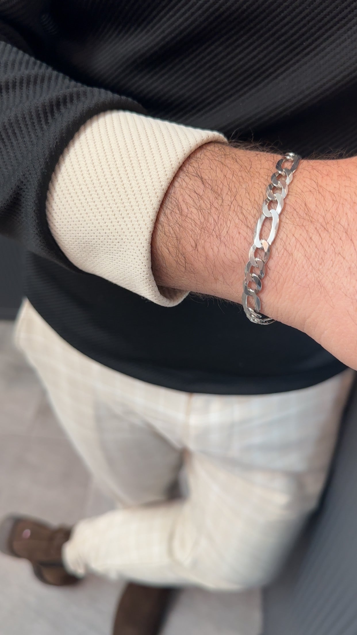 Silberarmband-Big Figaro